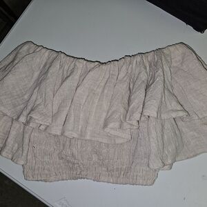 Elegant Cream Ruffle Skirt